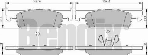 BENDIX 511128 - Kit de plaquettes de frein, frein à disque cwaw.fr