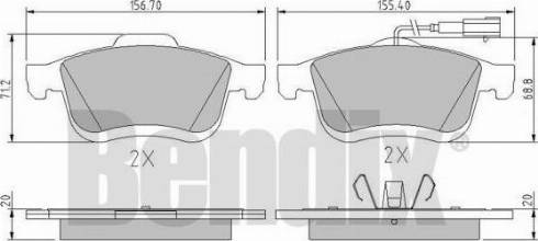 BENDIX 511127 - Kit de plaquettes de frein, frein à disque cwaw.fr