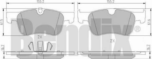 BENDIX 511170 - Kit de plaquettes de frein, frein à disque cwaw.fr