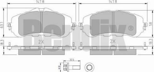 BENDIX 511173 - Kit de plaquettes de frein, frein à disque cwaw.fr