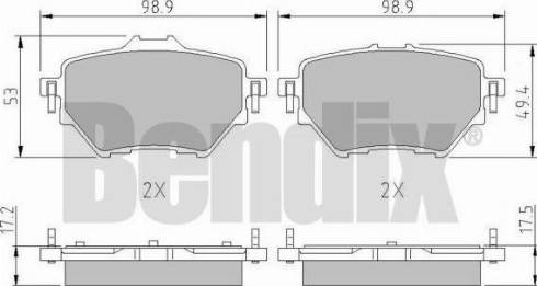 BENDIX 511172 - Kit de plaquettes de frein, frein à disque cwaw.fr