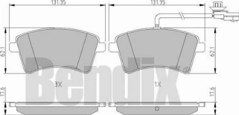 BENDIX 511177 - Kit de plaquettes de frein, frein à disque cwaw.fr