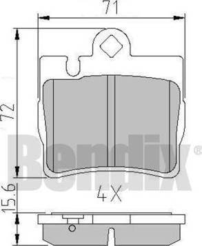 BENDIX 511299 - Kit de plaquettes de frein, frein à disque cwaw.fr