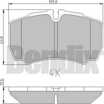 BENDIX 511269 - Kit de plaquettes de frein, frein à disque cwaw.fr