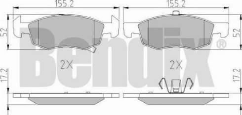 BENDIX 511267 - Kit de plaquettes de frein, frein à disque cwaw.fr