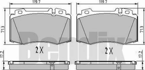 BENDIX 511206 - Kit de plaquettes de frein, frein à disque cwaw.fr