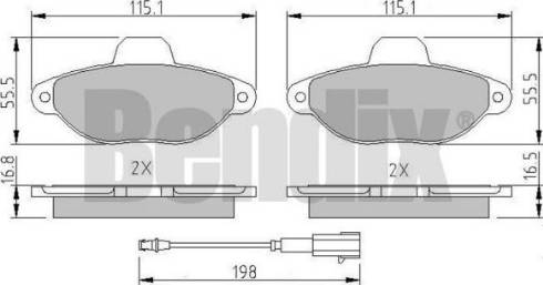 BENDIX 511203 - Kit de plaquettes de frein, frein à disque cwaw.fr