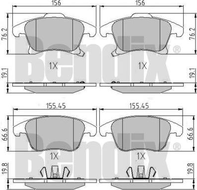 BENDIX 511271 - Kit de plaquettes de frein, frein à disque cwaw.fr