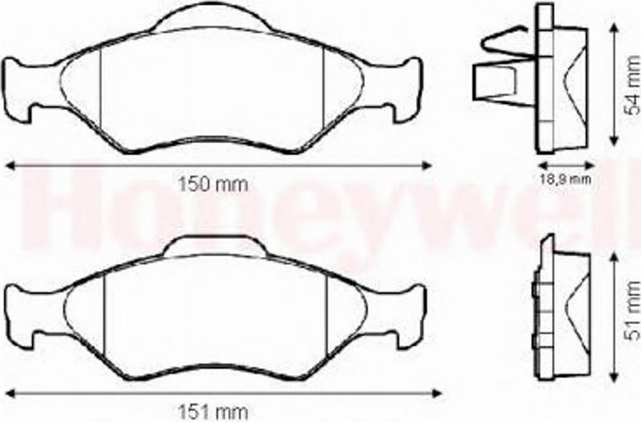 BENDIX 571996B - Kit de plaquettes de frein, frein à disque cwaw.fr