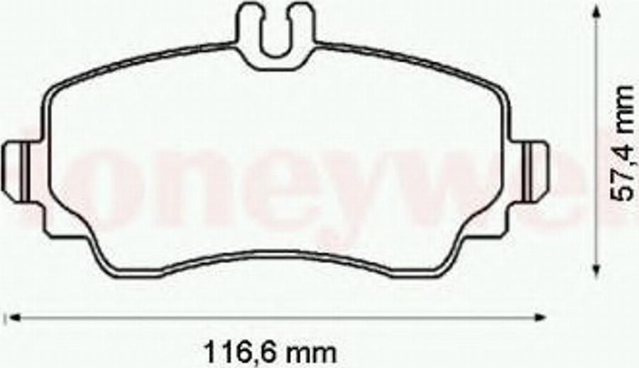 BENDIX 571944B - Kit de plaquettes de frein, frein à disque cwaw.fr