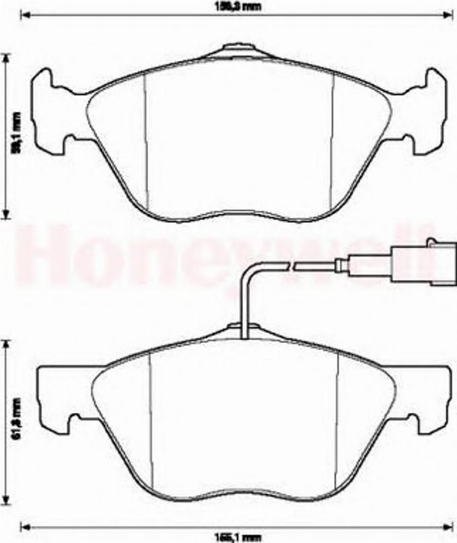 BENDIX 571951 B - Kit de plaquettes de frein, frein à disque cwaw.fr