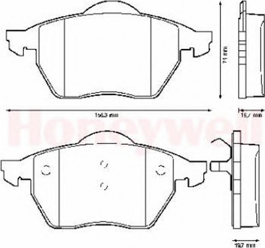 BENDIX 571935B - Kit de plaquettes de frein, frein à disque cwaw.fr