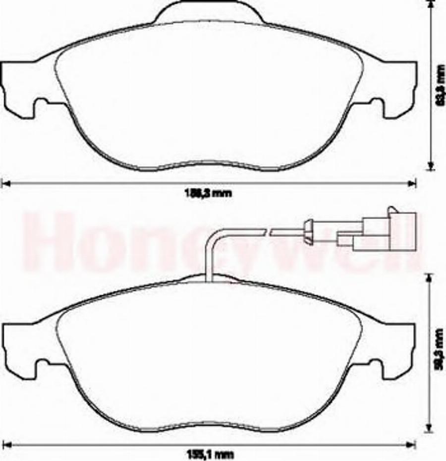 BENDIX 571933X - Kit de plaquettes de frein, frein à disque cwaw.fr