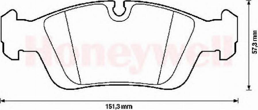 BENDIX 571411 B - Kit de plaquettes de frein, frein à disque cwaw.fr