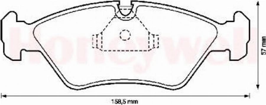 BENDIX 571542B - Kit de plaquettes de frein, frein à disque cwaw.fr