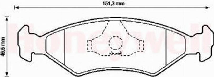 BENDIX 571536X - Kit de plaquettes de frein, frein à disque cwaw.fr