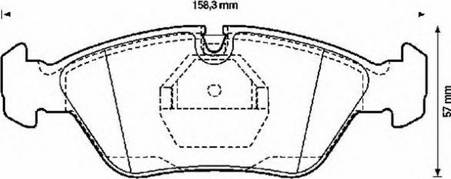 BENDIX 571529B - Kit de plaquettes de frein, frein à disque cwaw.fr