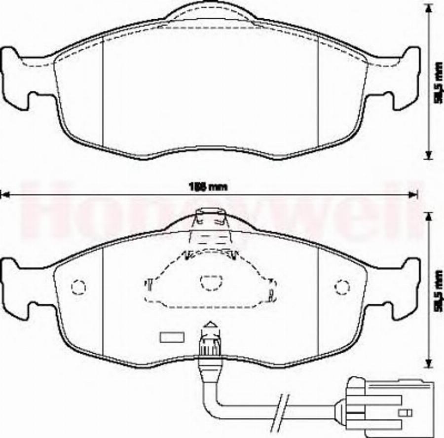 BENDIX 571522B - Kit de plaquettes de frein, frein à disque cwaw.fr