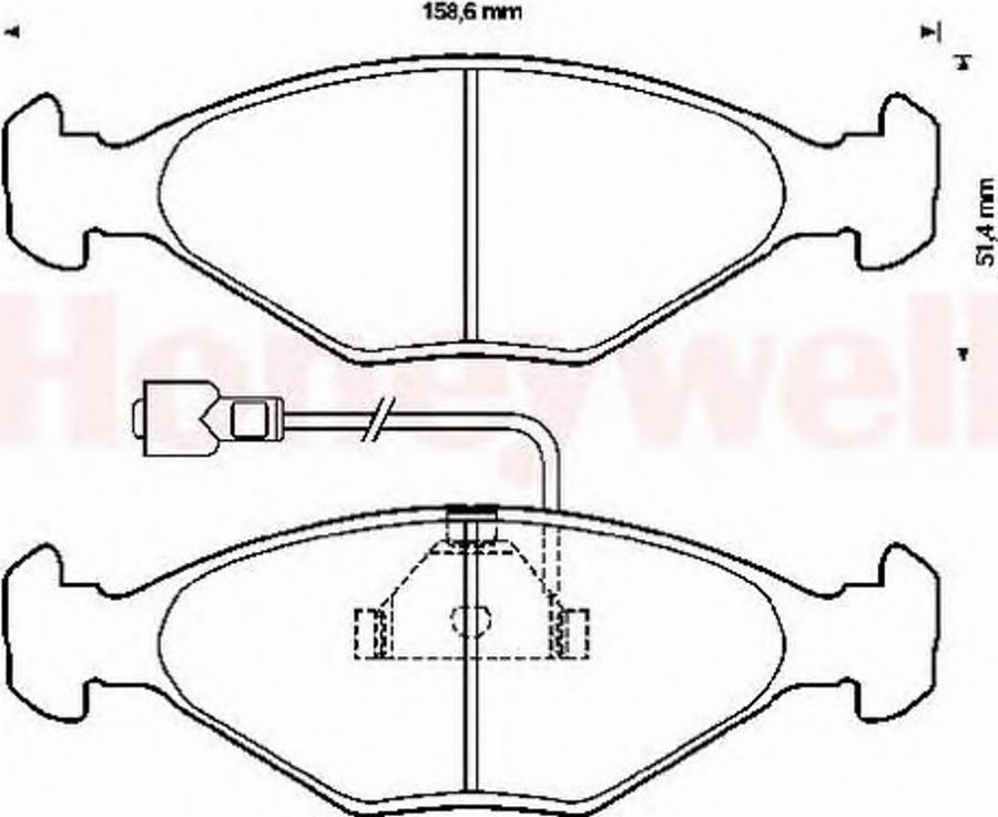 BENDIX 571818B - Kit de plaquettes de frein, frein à disque cwaw.fr