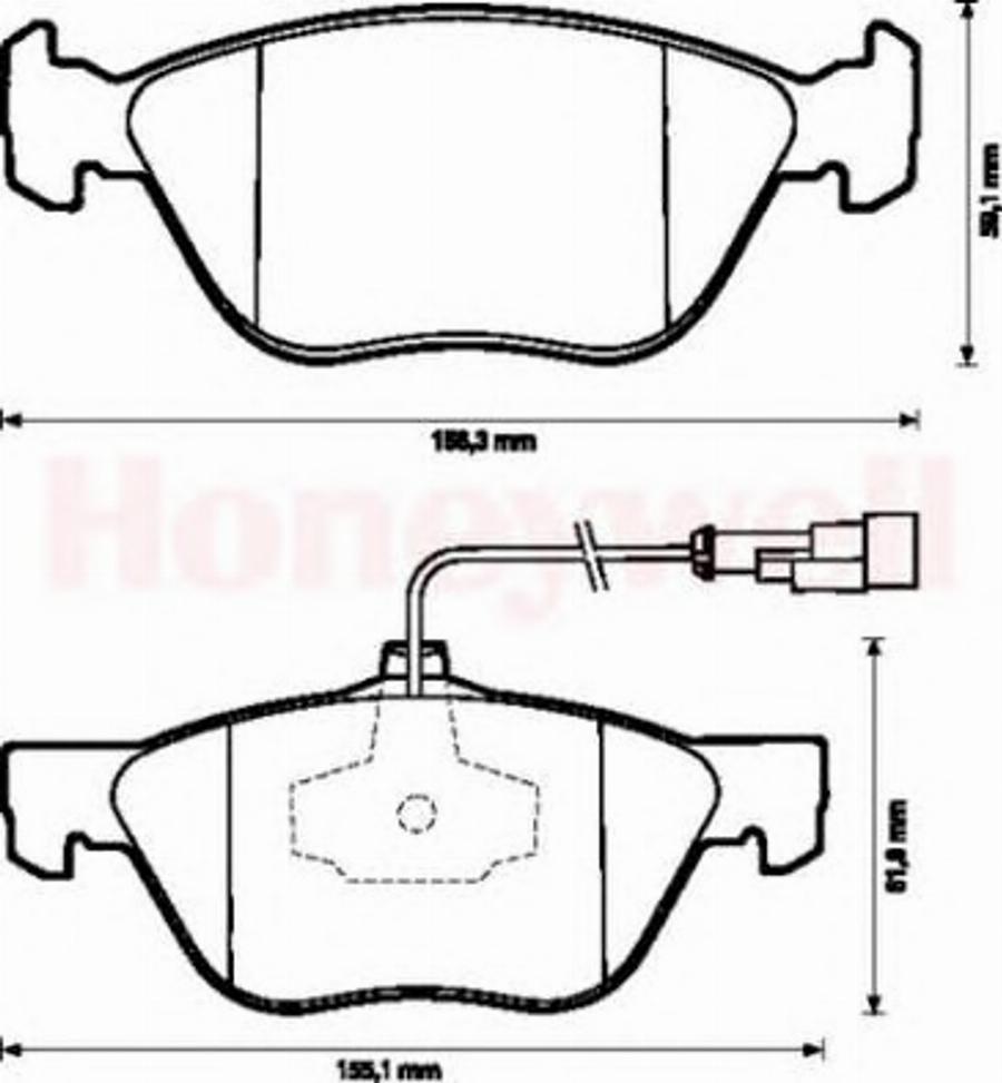 BENDIX 571884B - Kit de plaquettes de frein, frein à disque cwaw.fr