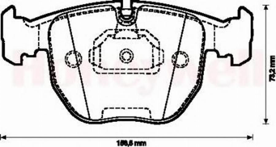 BENDIX 571873B - Kit de plaquettes de frein, frein à disque cwaw.fr