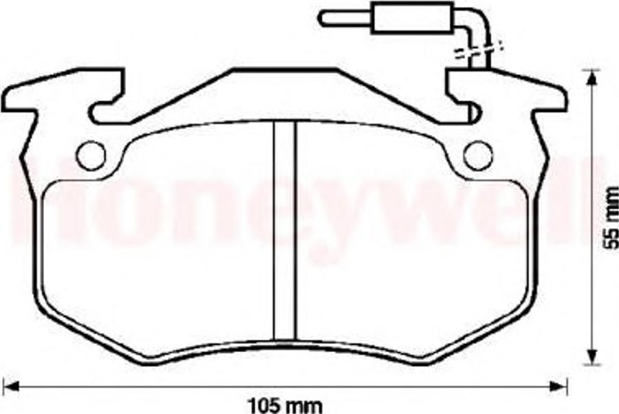 BENDIX 571331B - Kit de plaquettes de frein, frein à disque cwaw.fr