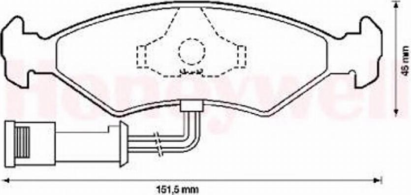 BENDIX 571291B - Kit de plaquettes de frein, frein à disque cwaw.fr