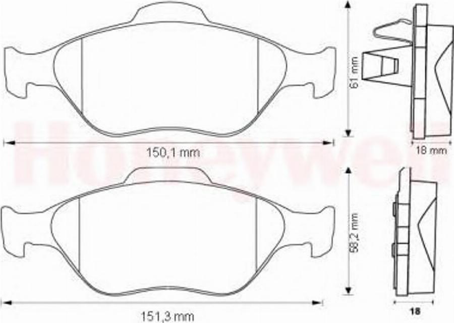 BENDIX 573041B - Kit de plaquettes de frein, frein à disque cwaw.fr