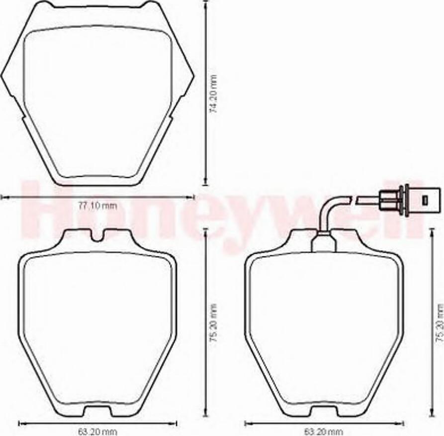 BENDIX 573064B - Kit de plaquettes de frein, frein à disque cwaw.fr