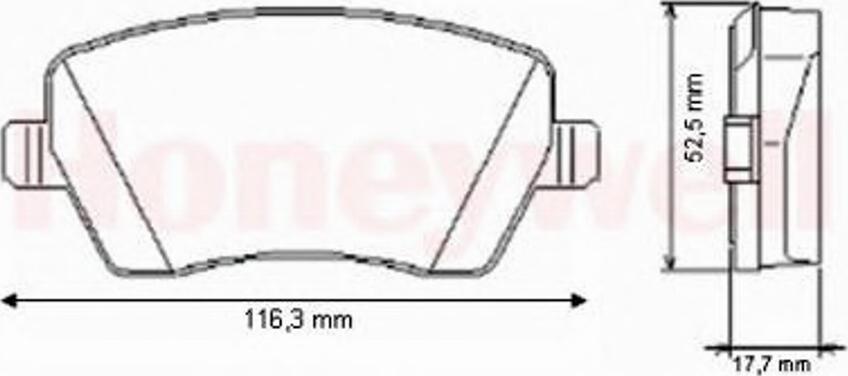 BENDIX 573125B - Kit de plaquettes de frein, frein à disque cwaw.fr