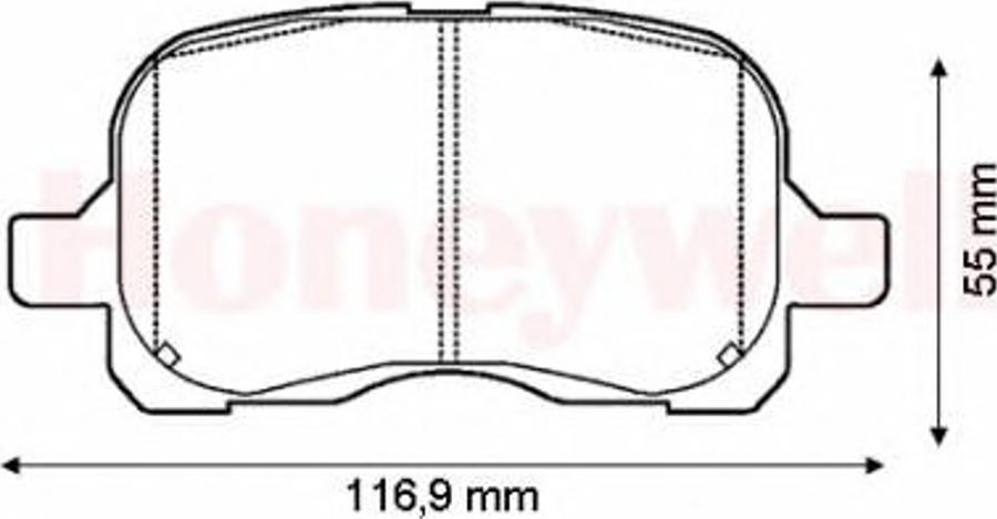 BENDIX 572468 B - Kit de plaquettes de frein, frein à disque cwaw.fr