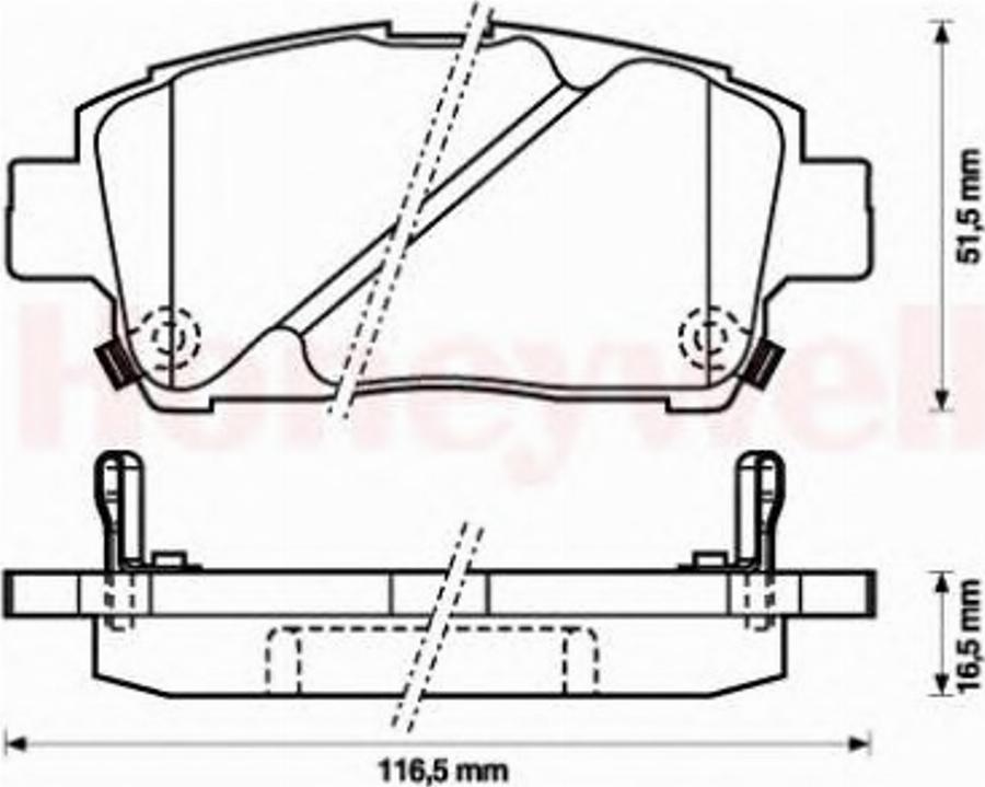 BENDIX 572405B - Kit de plaquettes de frein, frein à disque cwaw.fr