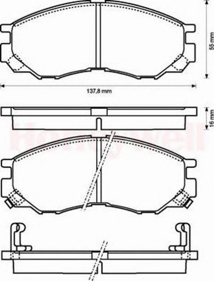 BENDIX 572419 B - Kit de plaquettes de frein, frein à disque cwaw.fr