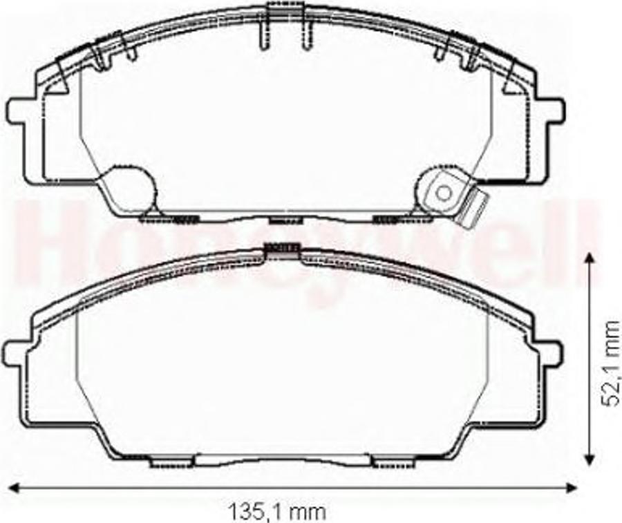 BENDIX 572432B - Kit de plaquettes de frein, frein à disque cwaw.fr