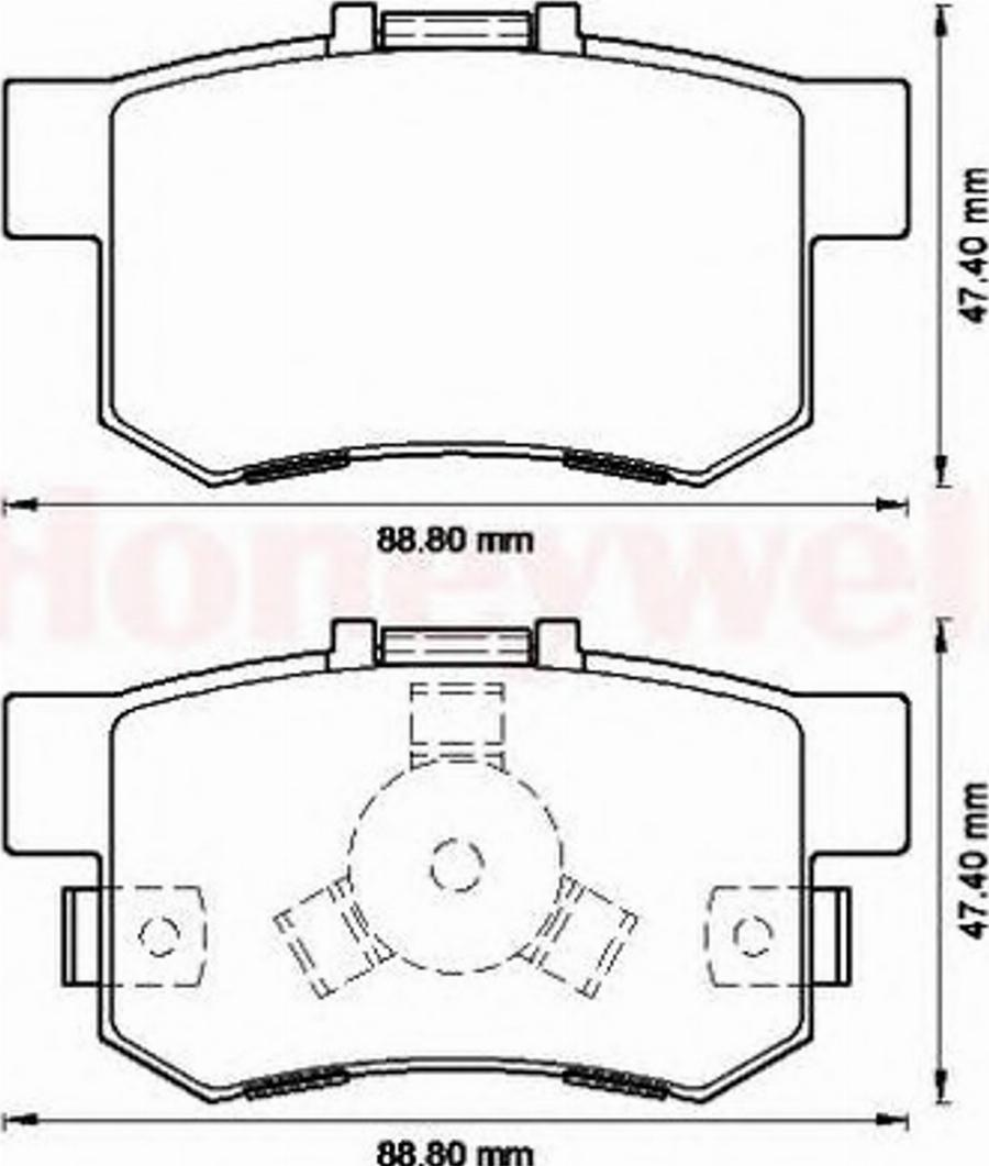 BENDIX 572544B - Kit de plaquettes de frein, frein à disque cwaw.fr