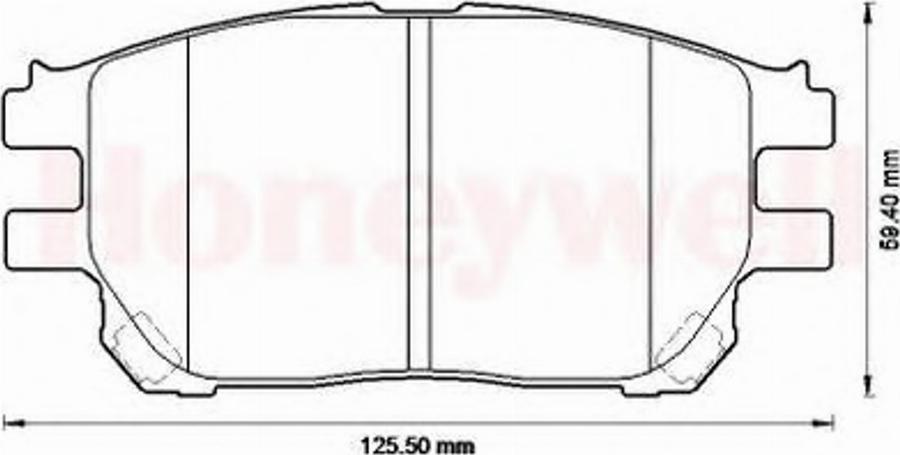 BENDIX 572554 B - Kit de plaquettes de frein, frein à disque cwaw.fr