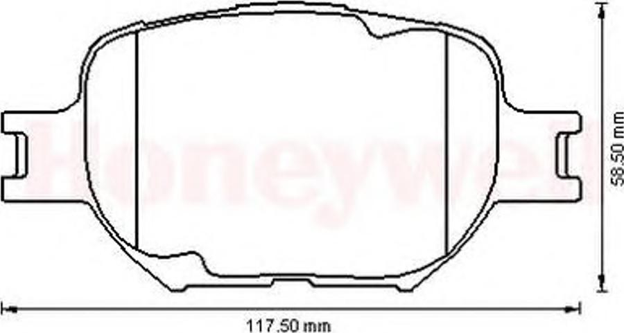 BENDIX 572517B - Kit de plaquettes de frein, frein à disque cwaw.fr