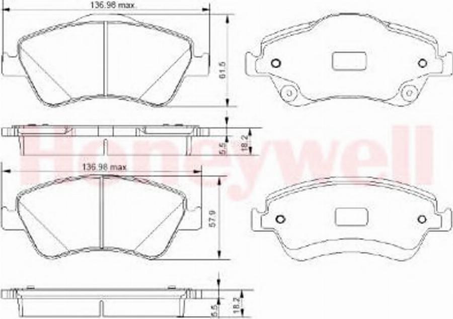 BENDIX 572524B - Kit de plaquettes de frein, frein à disque cwaw.fr