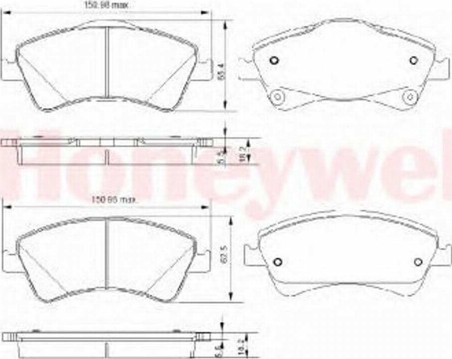 BENDIX 572525B - Kit de plaquettes de frein, frein à disque cwaw.fr