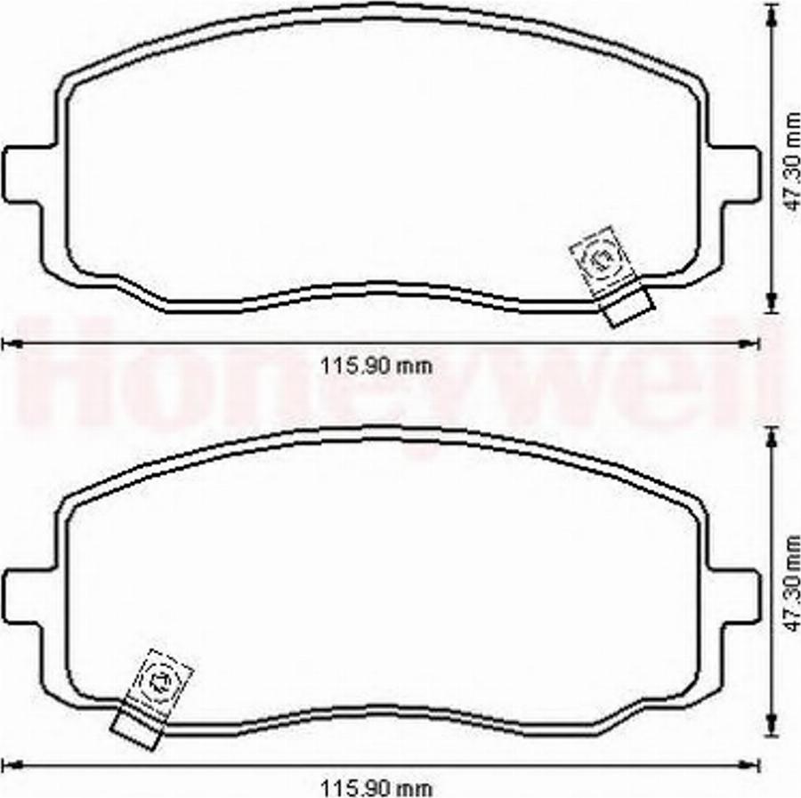 BENDIX 572526B - Kit de plaquettes de frein, frein à disque cwaw.fr