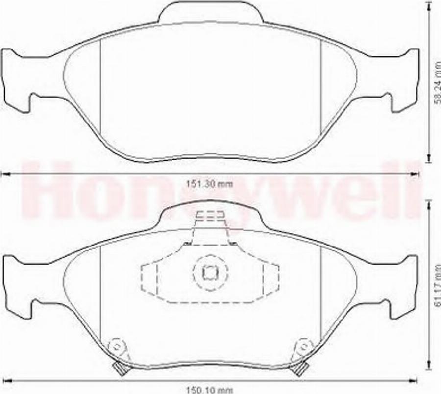 BENDIX 572576B - Kit de plaquettes de frein, frein à disque cwaw.fr