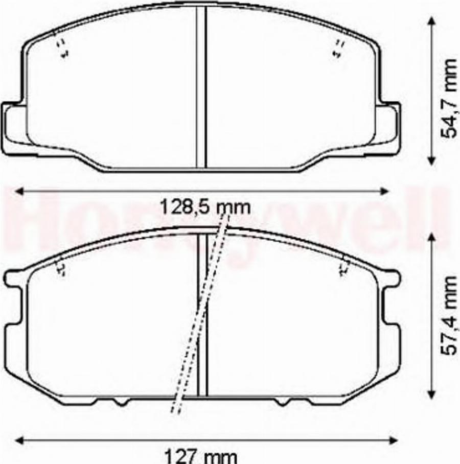 BENDIX 572305B - Kit de plaquettes de frein, frein à disque cwaw.fr