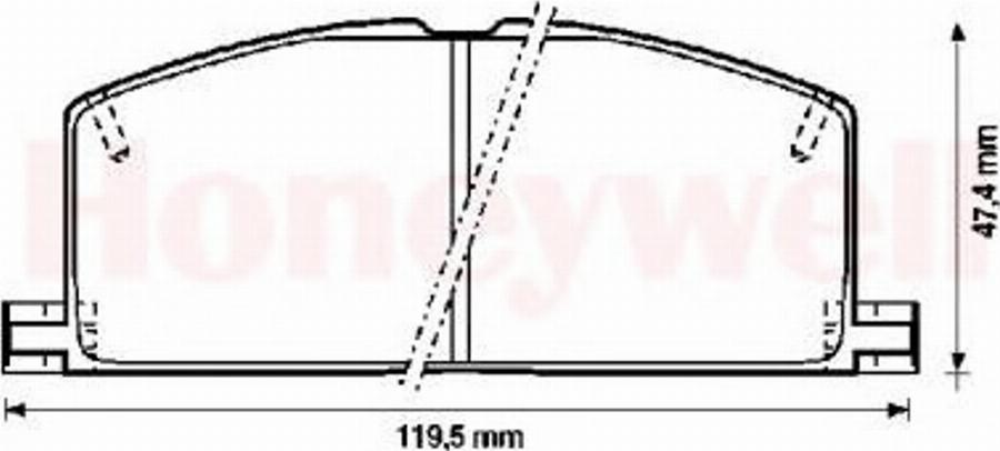 BENDIX 572255B - Kit de plaquettes de frein, frein à disque cwaw.fr