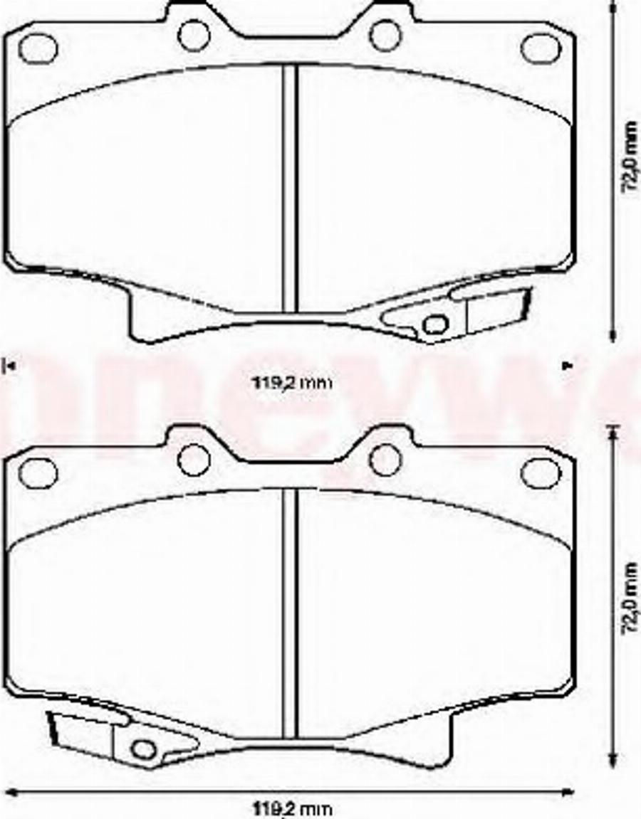 BENDIX 572253B - Kit de plaquettes de frein, frein à disque cwaw.fr