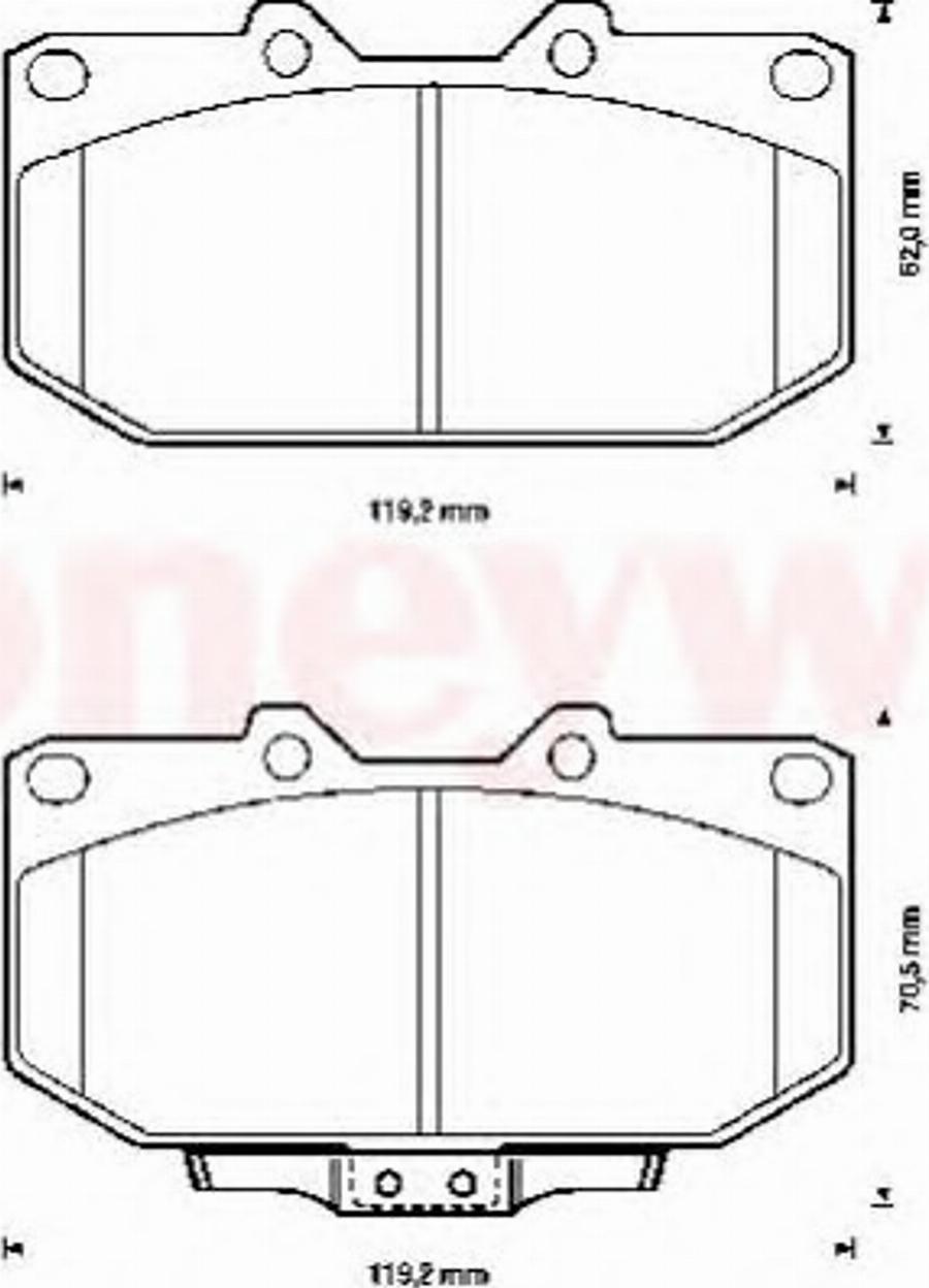 BENDIX 572252B - Kit de plaquettes de frein, frein à disque cwaw.fr