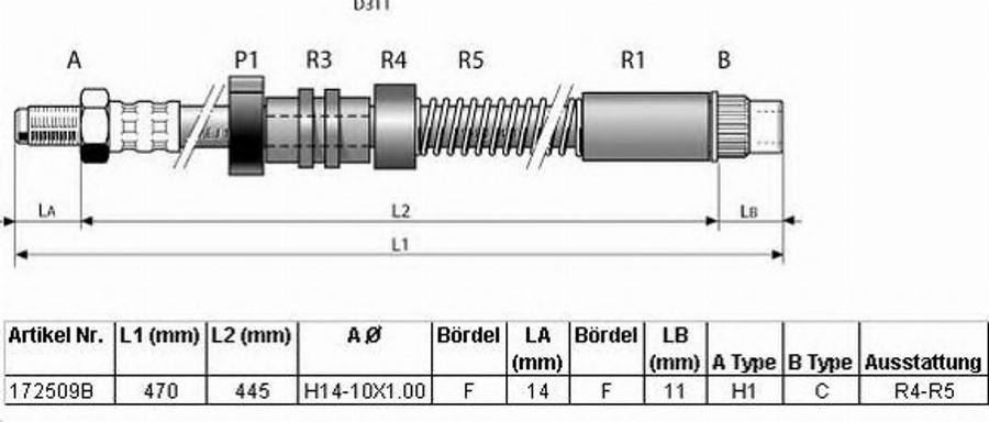 BENDIX 172509 B - Flexible de frein cwaw.fr