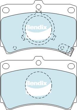 BENDIX DB406 GCT - Kit de plaquettes de frein, frein à disque cwaw.fr