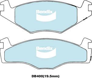 BENDIX DB400 GCT - Kit de plaquettes de frein, frein à disque cwaw.fr