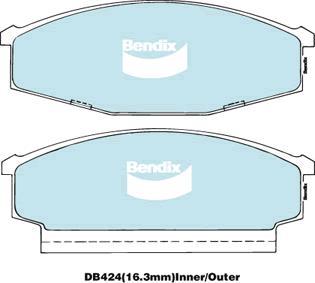 BENDIX DB424 GCT - Kit de plaquettes de frein, frein à disque cwaw.fr