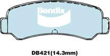 BENDIX DB421 GCT - Kit de plaquettes de frein, frein à disque cwaw.fr